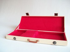 Flycase minature couleur crème/marron pour guitare miniature