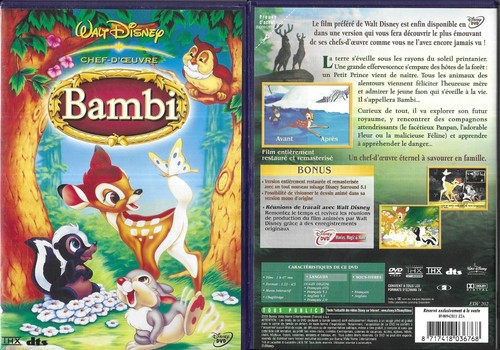 Dvd bambi walt - dvd, /