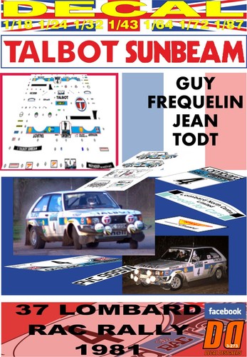 Decal talbot sunbeam lotus - talbot,