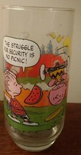 Vintage Glass Camp Snoopy
