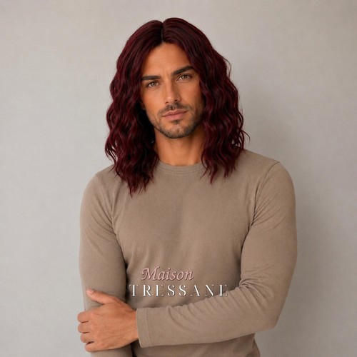 Perruque homme rouge carré - perruque,