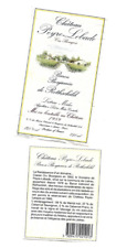 Etiquette de vin - Château Peyre Lebade - Baron Benjamin de Rothschild 1989