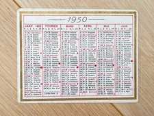 Ancien Almanach / Calendrier de poche 1950 collection