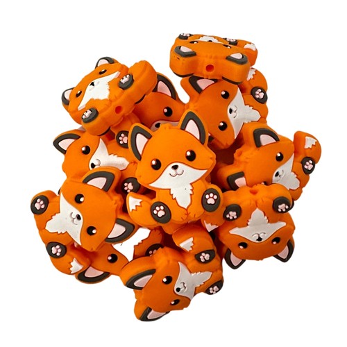 Fox silicone focal bead - fox, animal