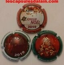 3 BELLES CAPSULES CHAMPAGNE ALBERT DE MILLY NOEL 2019 REF N°55 a 55b NEWS