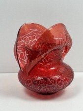 Vase en Verre Rouge granité