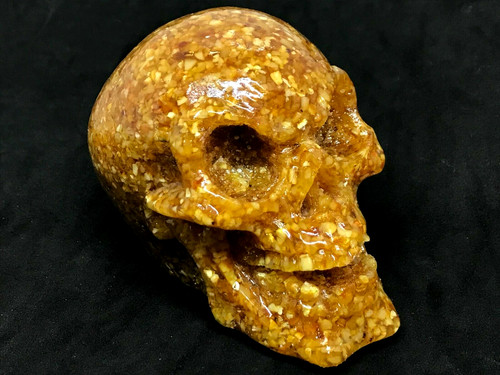 Amber skull gift - skull, massive