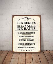 Plaque métal vintage citation