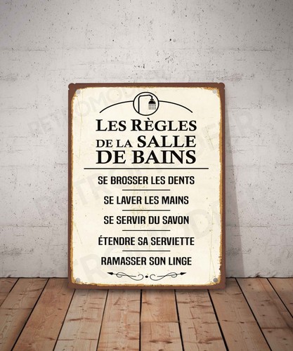 Plaque métal vintage - , citation