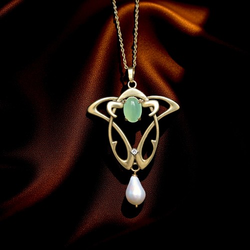 Collier pendentif doré - collier,