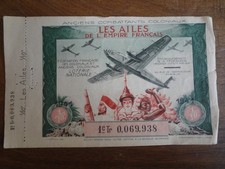 Billet Loterie Nationale : les ailes de l'Empire français - Armée Colonie Avion