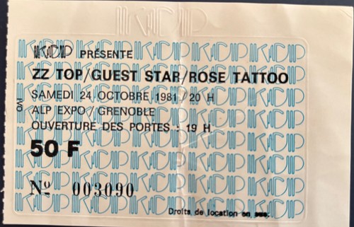 Billet concert top - -, zz