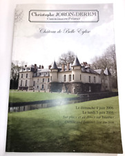 CATALOGUE DE VENTE ENCHERES MOBILIER DU CHATEAU DE BELLE EGLISE OISE 2006