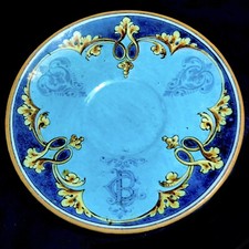 Couppelle / Assiette FAIENCE DE BLOIS ULYSSE E.BALON  Monogramme BC N°1