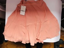 jupe evaséeen crèpe saumon