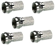 Lot 5 Fiches F à visser pour câble coaxial 6,8 mm antenne TV Télé TNT 
