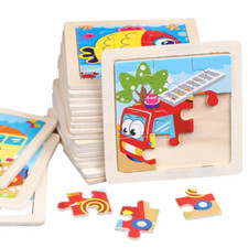 Puzzle  Pour Enfants En Bois 9 Pièces 11x11cm Jouets Éducatif Cadeaux Pour Noël