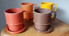 4 tasses – mugs – tisanières , avec couvercles - Tupperware – Années 70