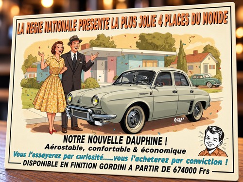 Plaque métal vintage renault