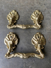 Paire de poignées de piano bronze estampillées L.PINET , commode meuble tiroir