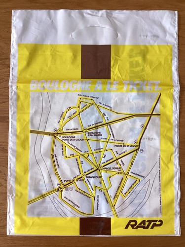 Sac plastique vintage ratp - sac,