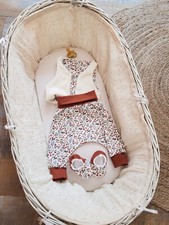 Sarouel évolutif pour bébé - thème petites fleurs