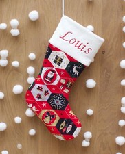 Chaussette ou Botte de Noël 6 / Brodée / Prénom & fil au choix / Made in France.