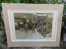 Cecil Aldin (1870-1935), Snowed Up On Christmas Eve. Lithographie Signée 50X36cm