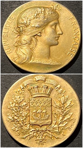 Médaille vermeil armes - ", de