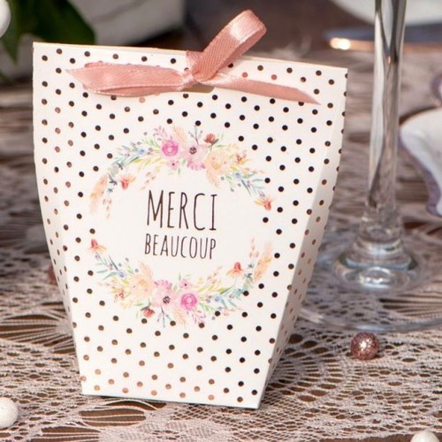Boîte dragées merci - dragées,