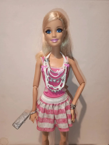 Robe rose blanche barbie - blanche,