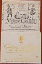 3 étiquettes vin Château LAGRANGE 1977 + LASSEGUE GCC + LA RAME 1982  Bordeaux