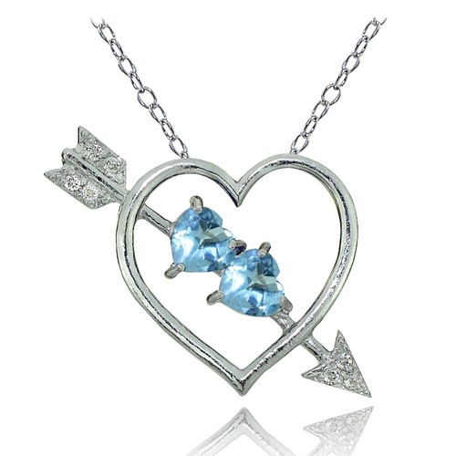 Argent sterling bleu blanc - argent,