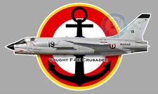AUTOCOLLANT AVION VOUGHT F-8E CRUSADER AERONAVALE COCARDE FRANCE MARINE AV121