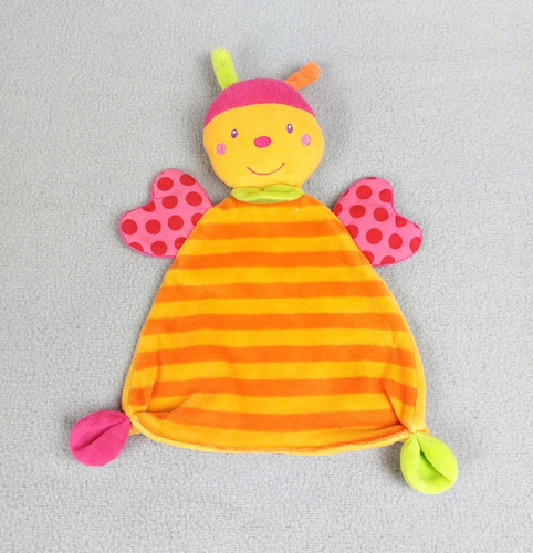 Doudou plat coccinelle - , orange