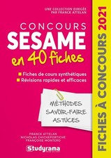 Concours sésame en 40 fiches: Méthodes savoir-faire et astuces | Bon état