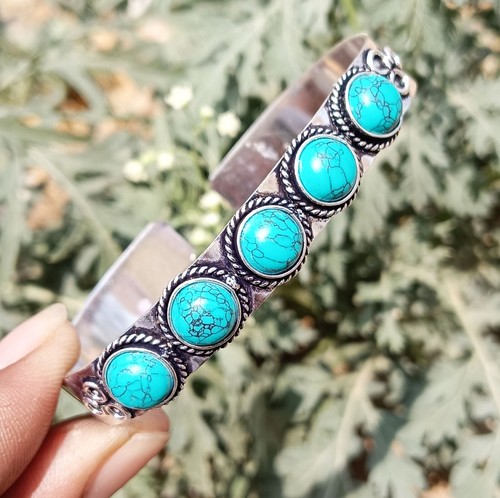 Calming turquoise gemstone - gemstone, 925