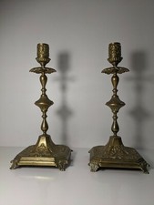 Paire de Bougeoirs chandelier Laiton ou Bronze anciens