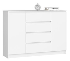 BDW - Commode, 2 tiroirs 2 portes, salon, chambre à coucher, K140, 139 x 40...