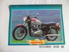 CARTE FICHE MOTO TRIUMPH BONNEVILLE 2001