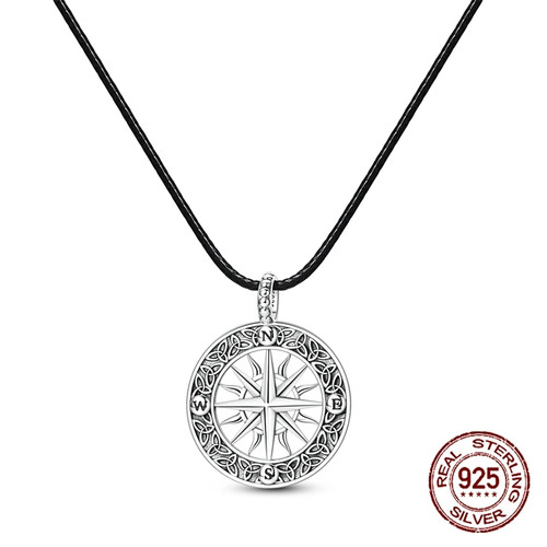 Collier pendentif boussole - collier,