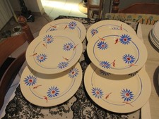 6 anciennes assiettes plates