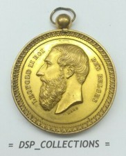 👀 Médaille BELGIQUE - LÉOPOLD II, pompiers ville D'ISEGHEM 1884 #C1.25