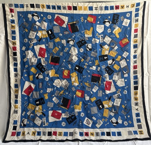 Foulard chanel vintage soie - foulard,