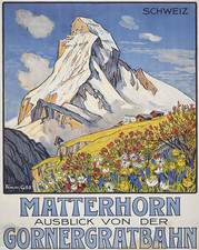 Affiche Cervin Suisse Vintage