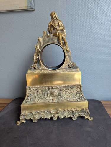 Pendule ancienne bronze - pendule, en