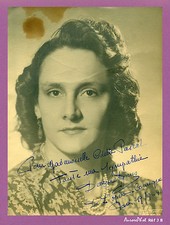 STUDIO HARCOURT: PHOTO DÉDICACÉE DENYSE AGNUS ARTISTE OPÉRA-COMIQUE, 1942 -J8