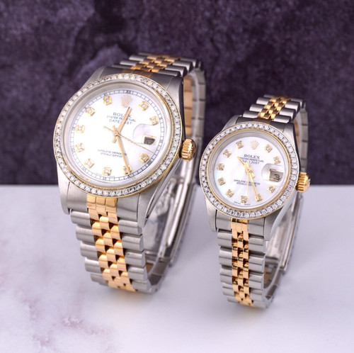 Rolex set datejust 36mm - datejust, 18k