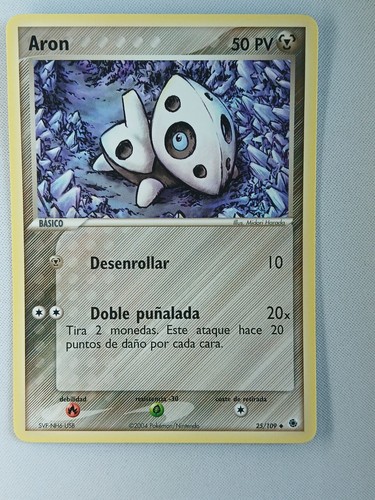 Carte pokémon spanish aron - pokémon,