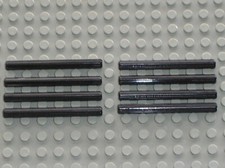 8 x Lego Technic Black Axle 6